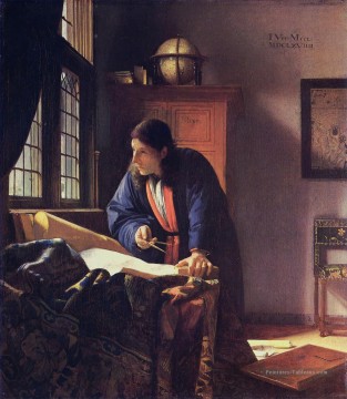 Le géographe baroque Johannes Vermeer Peinture à l'huile